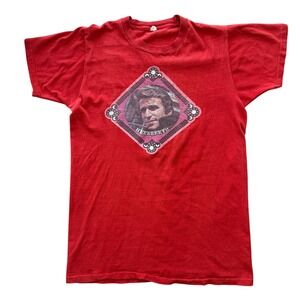Vintage Happy Days The Fonz T Shirt Mens Small Red 70s Single Stitch TV Hey